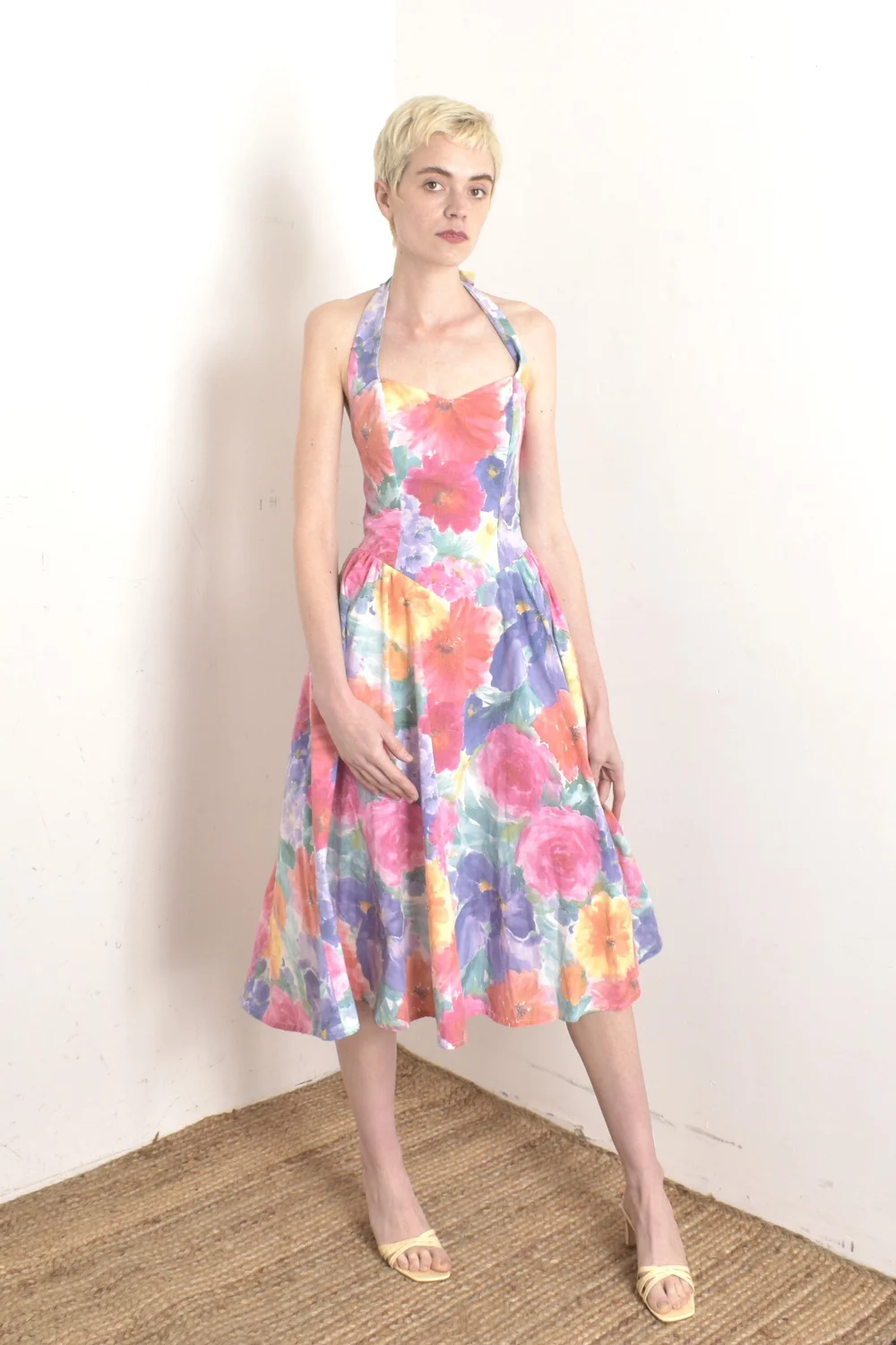 70s Young Edwardian Backless Caped Dress-small — La Poubelle Vintage